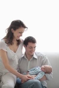 New family enjoying parental leave from their job
