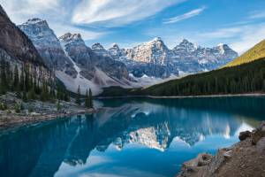 Moraine Lake with in the valley of ten peaks 
