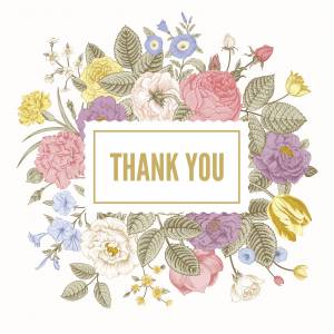 Vintage floral vector card with colorful summer garden flowers.