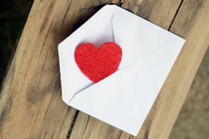 envelope with heart inside